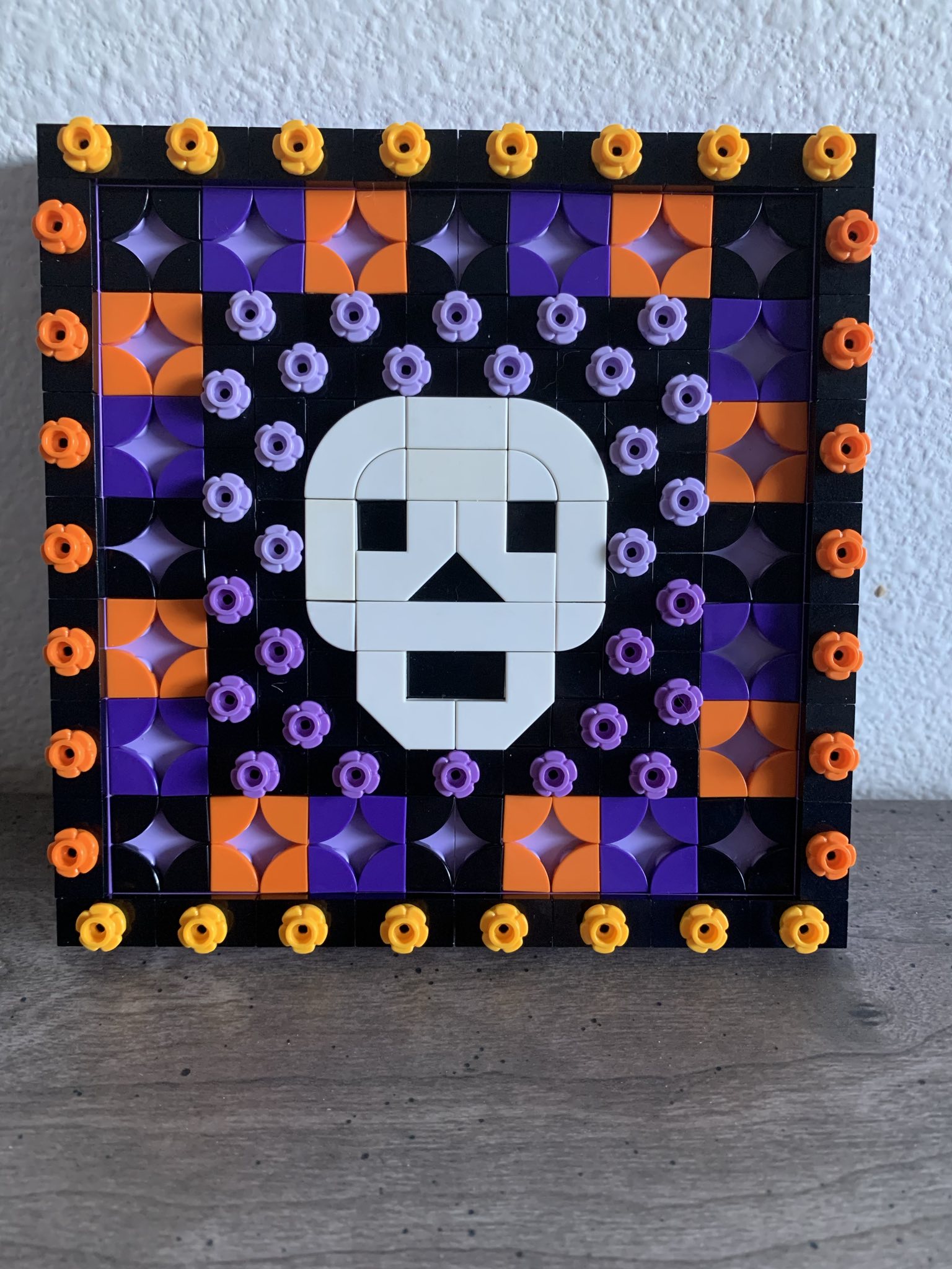 Halloween skull made of LEGO